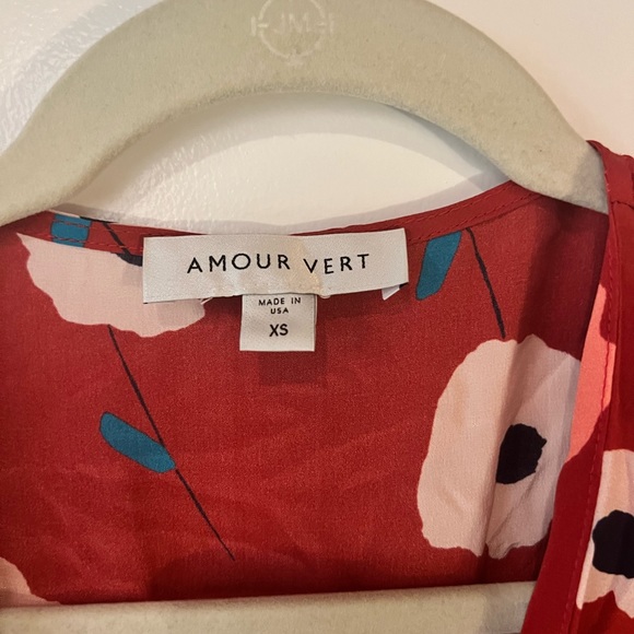 Amour Vert Silk Wrap Dress - Picture 2 of 3